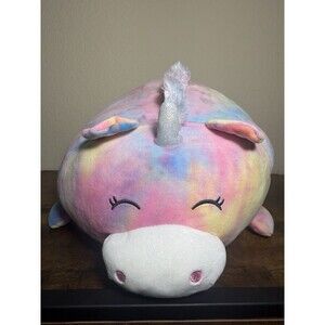 17” Smoochy Pals Pastel Tie-Dye Unicorn Plush Toy Marshmallow Soft Huggable